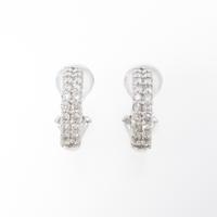 K18WG ダイヤモンドイヤリング