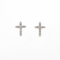 タサキ クロス ダイヤモンドピアス