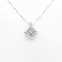 K18WG ダイヤモンドネックレス