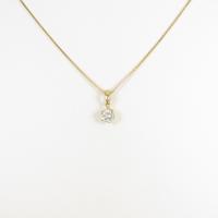 K18YG ダイヤモンドネックレス 0．344ct・H・SI2・GOOD