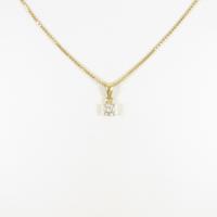 K18YG ソリティア ダイヤモンドネックレス