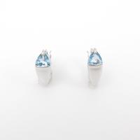 K14WG ブルートパーズピアス