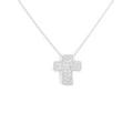 K18WG クロス ダイヤモンドネックレス