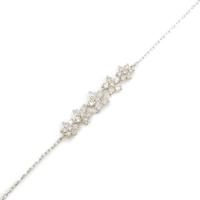 K18WG フラワー ダイヤモンドブレスレット