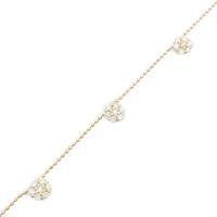 K18YG フラワー ダイヤモンドブレスレット