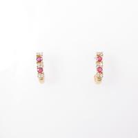 K18YG ルビーピアス