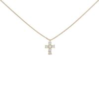 K18YG クロス ダイヤモンドネックレス