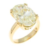 K18YG ダイヤモンドリング 5．619ct・LY・SI2・オーバルカット