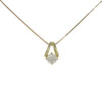 【新品】K18YG ダイヤモンドネックレス 0．444ct・G・SI2・GOOD
