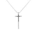 K18WG クロス ダイヤモンドネックレス