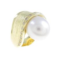 K18YG シロチョウパールリング