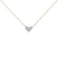 K18YG／K18WG ハート パヴェ ダイヤモンドネックレス