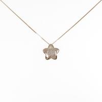 K18PG フラワー ダイヤモンドネックレス