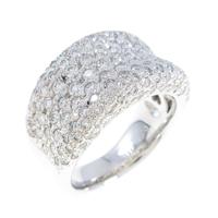 K18WG パヴェ ハーフエタニティ ダイヤモンドリング