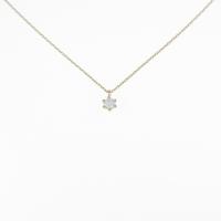 K18YG ソリティア ダイヤモンドネックレス