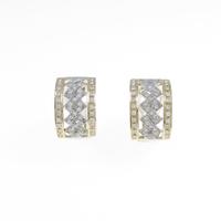 K18YG／PT ダイヤモンドイヤリング