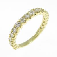 K18YG ハーフエタニティ ダイヤモンドリング