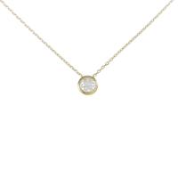 【リメイク】K18YG ソリティア ダイヤモンドネックレス