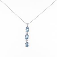 K18WG アクアマリンネックレス