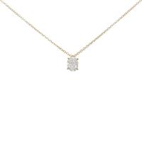 【リメイク】K18YG ダイヤモンドネックレス 0．418ct・F・SI2・オーバルカット