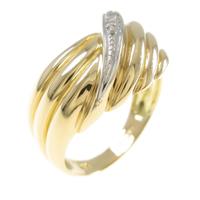 K18YG／PT ダイヤモンドリング