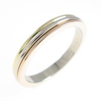 カルティエ スリーゴールドウエディング リング