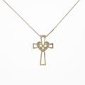 K18YG クロス ダイヤモンドネックレス