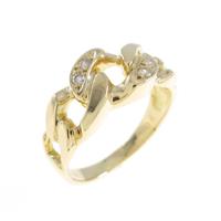 K18YG ダイヤモンドピンキーリング