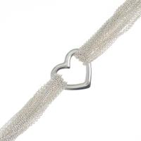 ティファニー 10ロウチェーントグル ハート ブレスレット