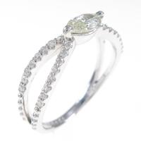プラチナダイヤモンドリング 0．308ct・M・VVS1・マーキスカット