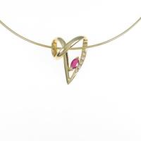 750YG／K18YG ルビーネックレス