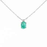 K18WG エメラルドネックレス