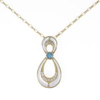 K18YG カラーストーンネックレス