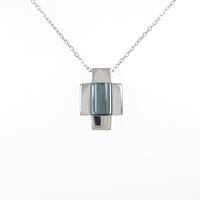 グッチ クロス ブルートパーズネックレス