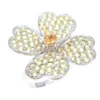 750WG クローバー サファイヤリング