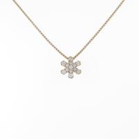 K18PG スノーフレーク ダイヤモンドネックレス