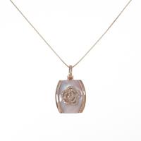 K18PG フラワー マザーオブパールネックレス