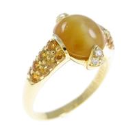 750YG オパールキャッツアイリング