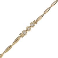 K18YG スリーストーン ダイヤモンドブレスレット