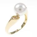 K18YG アコヤパールリング