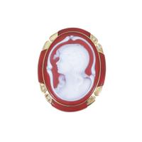 K18YG メノウカメオブローチ