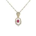 K18YG ルビーネックレス