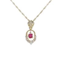 K18YG ルビーネックレス
