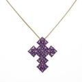 K18YG クロス アメジストネックレス