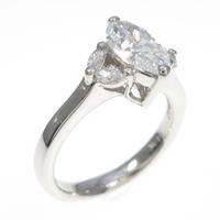 【リメイク】プラチナ ダイヤモンドリング 1．125ct・D・SI1・マーキスカット