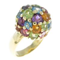18KTYG カラーストーンリング