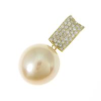 K18YG シロチョウパールペンダント