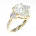 【リメイク】K18YG ダイヤモンドリング 2．009ct・M・SI1・ペアシェイプ