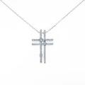 K18WG クロス ダイヤモンドネックレス