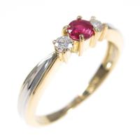 K18YG／PT ルビーリング